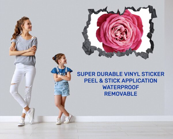 Roses Wall Decal - Flower Wall Sticker, Self Adhesive, Removable Vinyl, Easy to Install, Wall Decoration, Flower Wall Mural