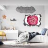 Roses Wall Decal - Flower Wall Sticker, Self Adhesive, Removable Vinyl, Easy to Install, Wall Decoration, Flower Wall Mural