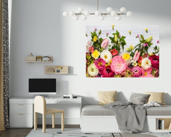 Roses Wall Sticker - Flower Wall Sticker, Self Adhesive, Removable Vinyl, Easy to Install, Wall Decoration, Flower Wall Mural