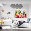 Roses Wall Sticker - Flower Wall Sticker, Self Adhesive, Removable Vinyl, Easy to Install, Wall Decoration, Flower Wall Mural