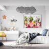 Roses Wall Sticker - Flower Wall Sticker, Self Adhesive, Removable Vinyl, Easy to Install, Wall Decoration, Flower Wall Mural