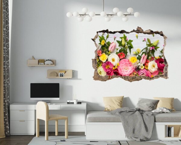 Roses Wall Sticker - Flower Wall Sticker, Self Adhesive, Removable Vinyl, Easy to Install, Wall Decoration, Flower Wall Mural