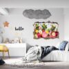 Roses Wall Sticker - Flower Wall Sticker, Self Adhesive, Removable Vinyl, Easy to Install, Wall Decoration, Flower Wall Mural