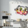 Roses Wall Sticker - Flower Wall Sticker, Self Adhesive, Removable Vinyl, Easy to Install, Wall Decoration, Flower Wall Mural