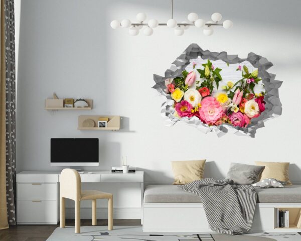 Roses Wall Sticker - Flower Wall Sticker, Self Adhesive, Removable Vinyl, Easy to Install, Wall Decoration, Flower Wall Mural