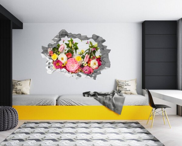 Roses Wall Sticker - Flower Wall Sticker, Self Adhesive, Removable Vinyl, Easy to Install, Wall Decoration, Flower Wall Mural