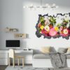 Roses Wall Sticker - Flower Wall Sticker, Self Adhesive, Removable Vinyl, Easy to Install, Wall Decoration, Flower Wall Mural