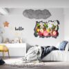 Roses Wall Sticker - Flower Wall Sticker, Self Adhesive, Removable Vinyl, Easy to Install, Wall Decoration, Flower Wall Mural