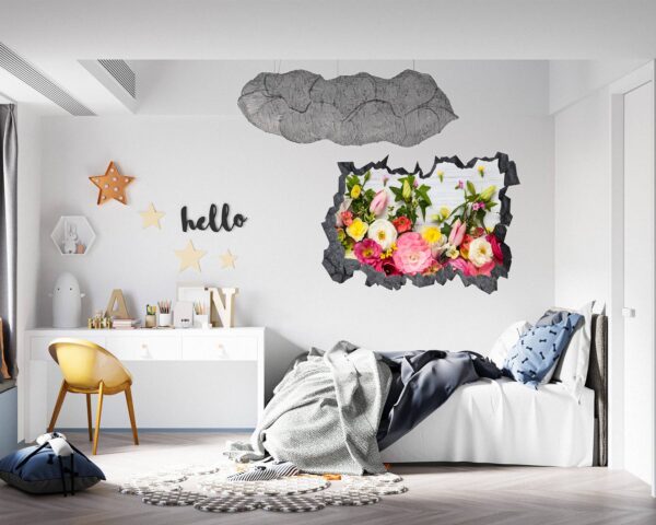 Roses Wall Sticker - Flower Wall Sticker, Self Adhesive, Removable Vinyl, Easy to Install, Wall Decoration, Flower Wall Mural