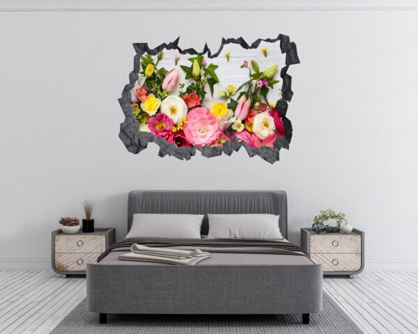 Roses Wall Sticker - Flower Wall Sticker, Self Adhesive, Removable Vinyl, Easy to Install, Wall Decoration, Flower Wall Mural