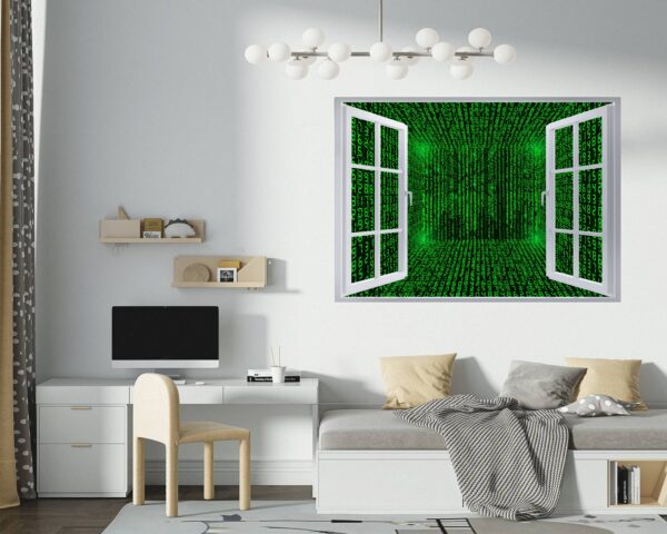 Computer Wall Sticker - Peel and Stick Wall Decal, Vinyl Wall Sticker, Vinyl Print, Wall Decor Home, Bedroom Wall Sticker, Removable Wall Sticker , Easy to Apply