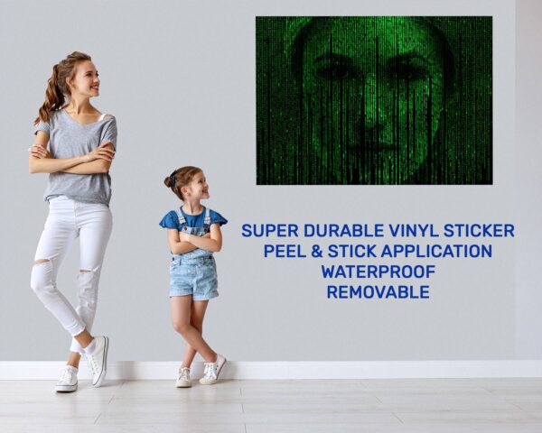 Hacker Wall Sticker - Peel and Stick Wall Decal, Vinyl Wall Sticker, Vinyl Print, Wall Decor Home, Bedroom Wall Sticker, Removable Wall Sticker , Easy to Apply