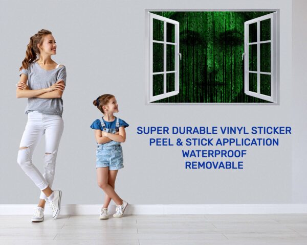 Hacker Wall Sticker - Peel and Stick Wall Decal, Vinyl Wall Sticker, Vinyl Print, Wall Decor Home, Bedroom Wall Sticker, Removable Wall Sticker , Easy to Apply