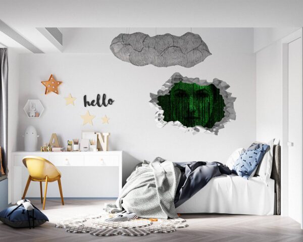 Hacker Wall Sticker - Peel and Stick Wall Decal, Vinyl Wall Sticker, Vinyl Print, Wall Decor Home, Bedroom Wall Sticker, Removable Wall Sticker , Easy to Apply