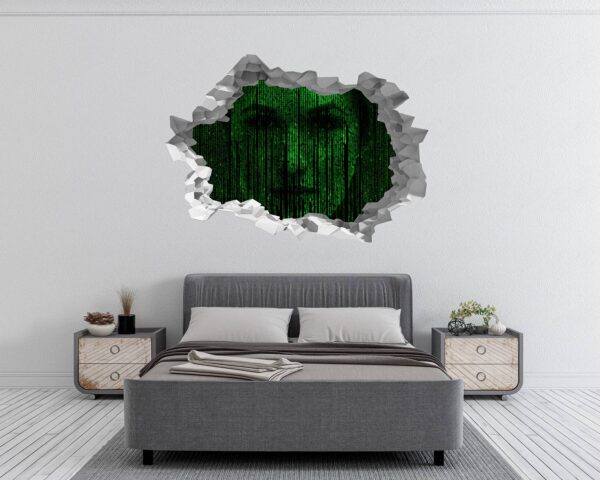 Hacker Wall Sticker - Peel and Stick Wall Decal, Vinyl Wall Sticker, Vinyl Print, Wall Decor Home, Bedroom Wall Sticker, Removable Wall Sticker , Easy to Apply