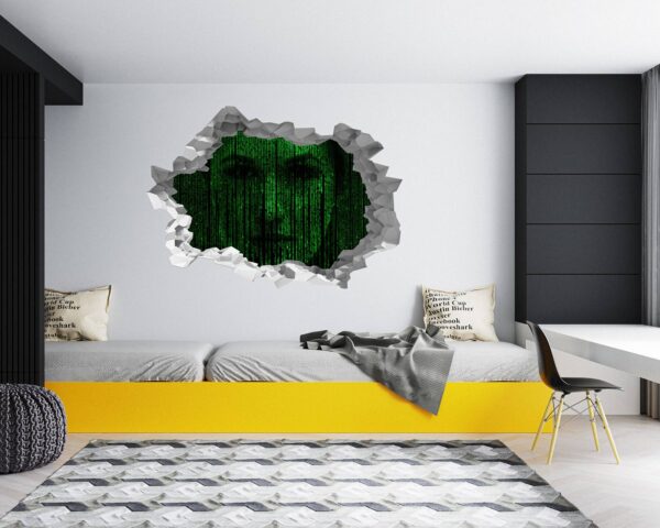 Hacker Wall Sticker - Peel and Stick Wall Decal, Vinyl Wall Sticker, Vinyl Print, Wall Decor Home, Bedroom Wall Sticker, Removable Wall Sticker , Easy to Apply