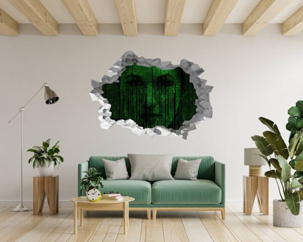 Hacker Wall Sticker - Peel and Stick Wall Decal, Vinyl Wall Sticker, Vinyl Print, Wall Decor Home, Bedroom Wall Sticker, Removable Wall Sticker , Easy to Apply