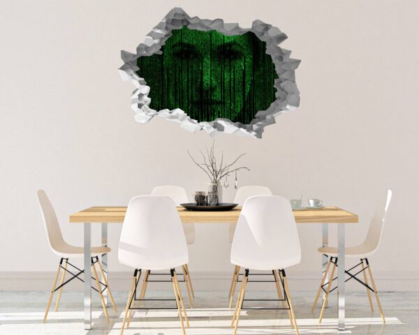 Hacker Wall Sticker - Peel and Stick Wall Decal, Vinyl Wall Sticker, Vinyl Print, Wall Decor Home, Bedroom Wall Sticker, Removable Wall Sticker , Easy to Apply