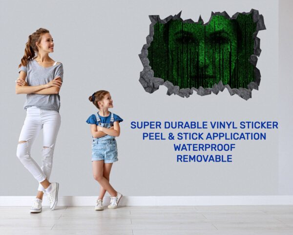 Hacker Wall Sticker - Peel and Stick Wall Decal, Vinyl Wall Sticker, Vinyl Print, Wall Decor Home, Bedroom Wall Sticker, Removable Wall Sticker , Easy to Apply