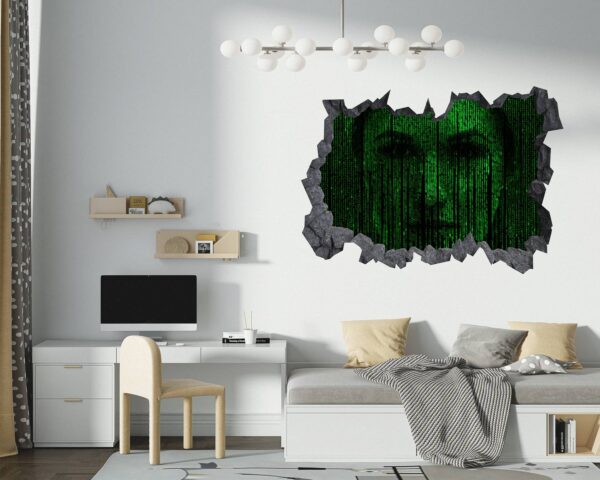 Hacker Wall Sticker - Peel and Stick Wall Decal, Vinyl Wall Sticker, Vinyl Print, Wall Decor Home, Bedroom Wall Sticker, Removable Wall Sticker , Easy to Apply