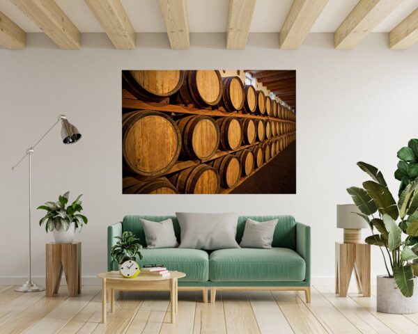 Wine Barrel Wall Decor - Peel and Stick Wall Decal, Vinyl Wall Decal ,Nature Wall Sticker, Wall Decor for Bedroom, Easy To apply, Wall Decor, Living Room Wall Sticker