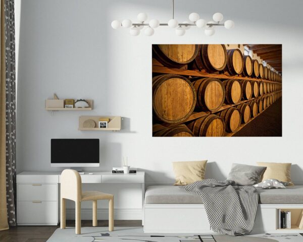 Wine Barrel Wall Decor - Peel and Stick Wall Decal, Vinyl Wall Decal ,Nature Wall Sticker, Wall Decor for Bedroom, Easy To apply, Wall Decor, Living Room Wall Sticker