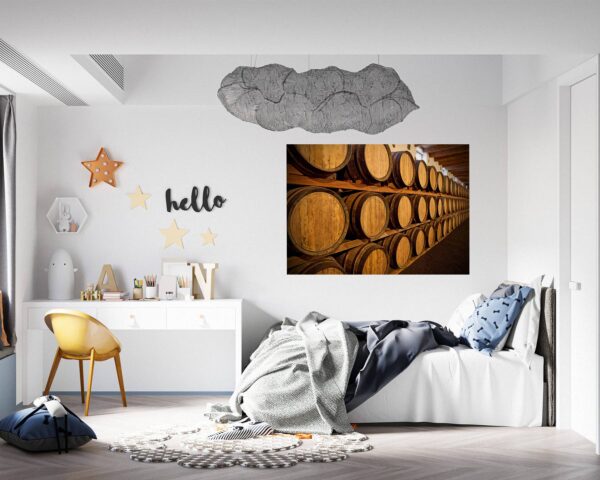 Wine Barrel Wall Decor - Peel and Stick Wall Decal, Vinyl Wall Decal ,Nature Wall Sticker, Wall Decor for Bedroom, Easy To apply, Wall Decor, Living Room Wall Sticker