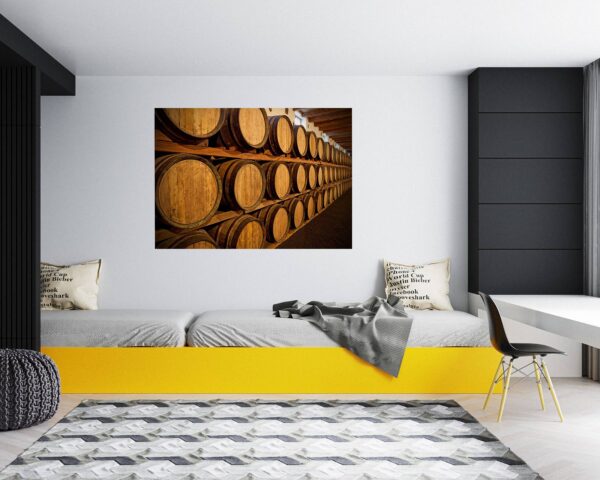 Wine Barrel Wall Decor - Peel and Stick Wall Decal, Vinyl Wall Decal ,Nature Wall Sticker, Wall Decor for Bedroom, Easy To apply, Wall Decor, Living Room Wall Sticker