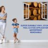 Wine Barrel Wall Decor - Peel and Stick Wall Decal, Vinyl Wall Decal ,Nature Wall Sticker, Wall Decor for Bedroom, Easy To apply, Wall Decor, Living Room Wall Sticker