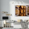 Wine Barrel Wall Decor - Peel and Stick Wall Decal, Vinyl Wall Decal ,Nature Wall Sticker, Wall Decor for Bedroom, Easy To apply, Wall Decor, Living Room Wall Sticker