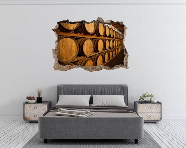 Wine Barrel Wall Decor - Peel and Stick Wall Decal, Vinyl Wall Decal ,Nature Wall Sticker, Wall Decor for Bedroom, Easy To apply, Wall Decor, Living Room Wall Sticker