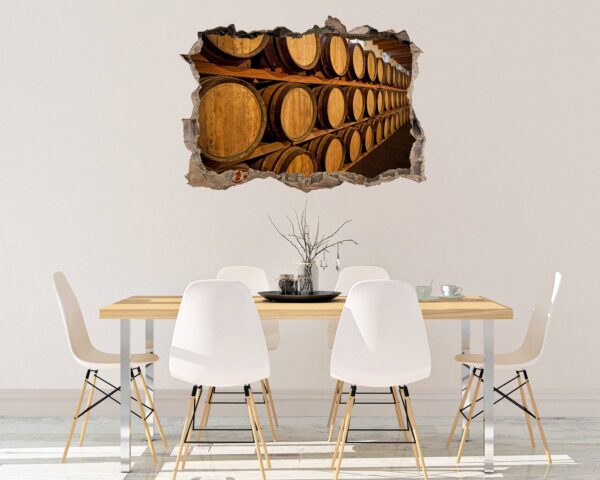 Wine Barrel Wall Decor - Peel and Stick Wall Decal, Vinyl Wall Decal ,Nature Wall Sticker, Wall Decor for Bedroom, Easy To apply, Wall Decor, Living Room Wall Sticker