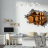 Wine Barrel Wall Decor - Peel and Stick Wall Decal, Vinyl Wall Decal ,Nature Wall Sticker, Wall Decor for Bedroom, Easy To apply, Wall Decor, Living Room Wall Sticker