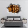 Wine Barrel Wall Decor - Peel and Stick Wall Decal, Vinyl Wall Decal ,Nature Wall Sticker, Wall Decor for Bedroom, Easy To apply, Wall Decor, Living Room Wall Sticker