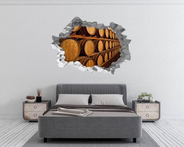 Wine Barrel Wall Decor - Peel and Stick Wall Decal, Vinyl Wall Decal ,Nature Wall Sticker, Wall Decor for Bedroom, Easy To apply, Wall Decor, Living Room Wall Sticker