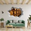 Wine Barrel Wall Decor - Peel and Stick Wall Decal, Vinyl Wall Decal ,Nature Wall Sticker, Wall Decor for Bedroom, Easy To apply, Wall Decor, Living Room Wall Sticker