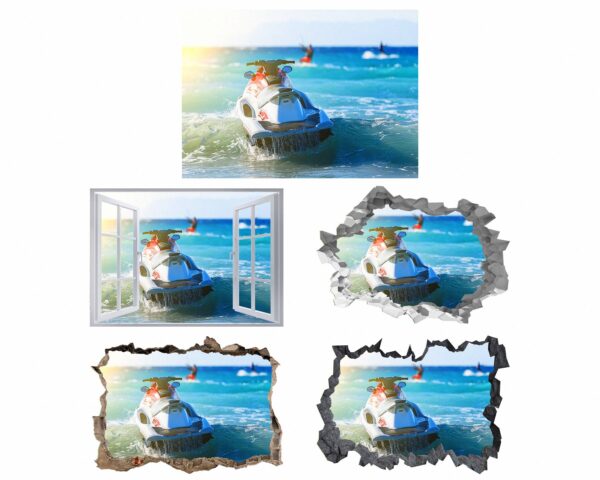 Jet Ski - Sport Wall Decal, Bedroom Wall Sticker, Self Adhesive Wall Decal, Wall Art Sport, Printable Wall Art