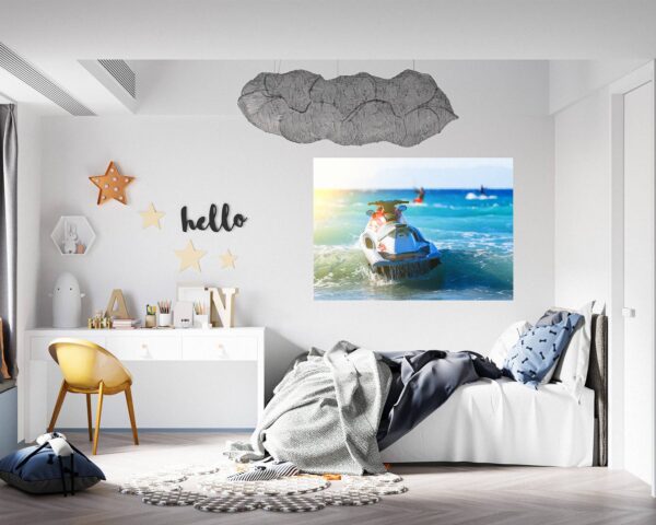 Jet Ski - Sport Wall Decal, Bedroom Wall Sticker, Self Adhesive Wall Decal, Wall Art Sport, Printable Wall Art