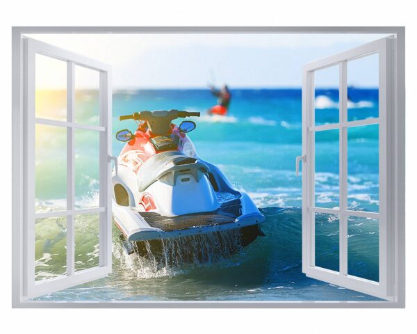 Jet Ski - Sport Wall Decal, Bedroom Wall Sticker, Self Adhesive Wall Decal, Wall Art Sport, Printable Wall Art