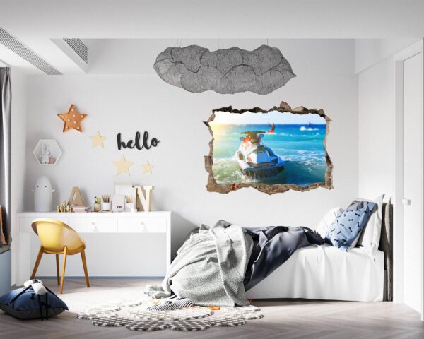 Jet Ski - Sport Wall Decal, Bedroom Wall Sticker, Self Adhesive Wall Decal, Wall Art Sport, Printable Wall Art