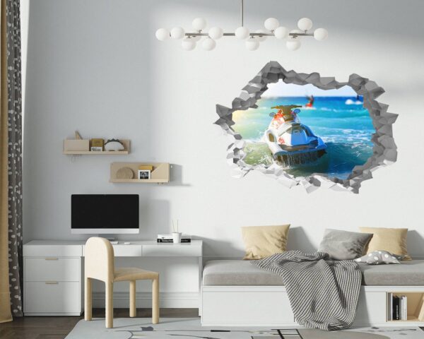 Jet Ski - Sport Wall Decal, Bedroom Wall Sticker, Self Adhesive Wall Decal, Wall Art Sport, Printable Wall Art