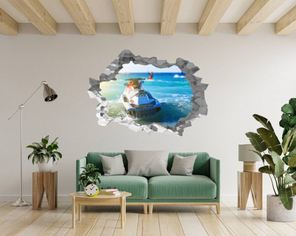 Jet Ski - Sport Wall Decal, Bedroom Wall Sticker, Self Adhesive Wall Decal, Wall Art Sport, Printable Wall Art