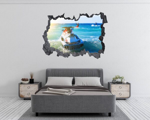 Jet Ski - Sport Wall Decal, Bedroom Wall Sticker, Self Adhesive Wall Decal, Wall Art Sport, Printable Wall Art