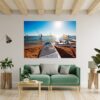 Surfing Wall Decal - Sport Theme Wall Decor, Living Room Wall Art, Wall Decal Sports, Digital print, Removable Wall Sticker