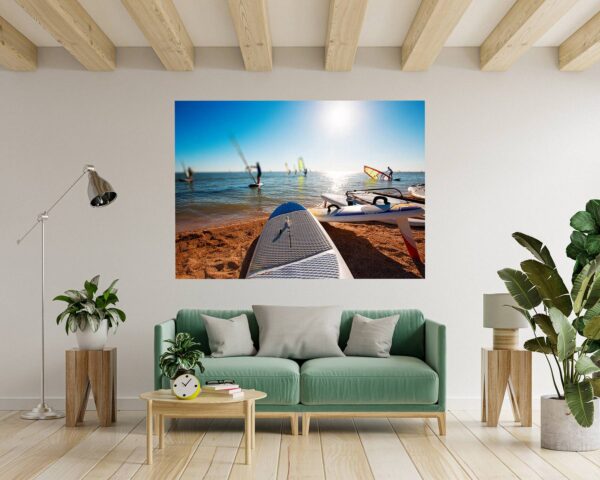 Surfing Wall Decal - Sport Theme Wall Decor, Living Room Wall Art, Wall Decal Sports, Digital print, Removable Wall Sticker