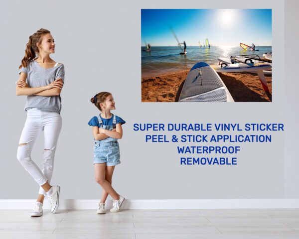 Surfing Wall Decal - Sport Theme Wall Decor, Living Room Wall Art, Wall Decal Sports, Digital print, Removable Wall Sticker