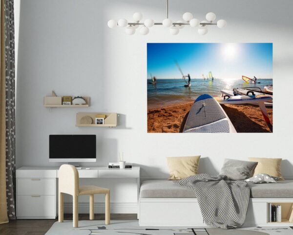 Surfing Wall Decal - Sport Theme Wall Decor, Living Room Wall Art, Wall Decal Sports, Digital print, Removable Wall Sticker