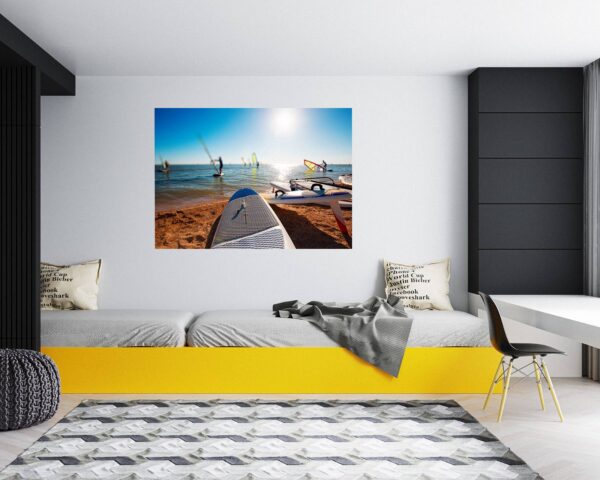 Surfing Wall Decal - Sport Theme Wall Decor, Living Room Wall Art, Wall Decal Sports, Digital print, Removable Wall Sticker