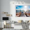 Surfing Wall Decal - Sport Theme Wall Decor, Living Room Wall Art, Wall Decal Sports, Digital print, Removable Wall Sticker