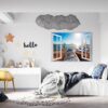 Surfing Wall Decal - Sport Theme Wall Decor, Living Room Wall Art, Wall Decal Sports, Digital print, Removable Wall Sticker